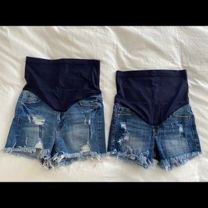 PinkBlush Maternity Jean Shorts Size S